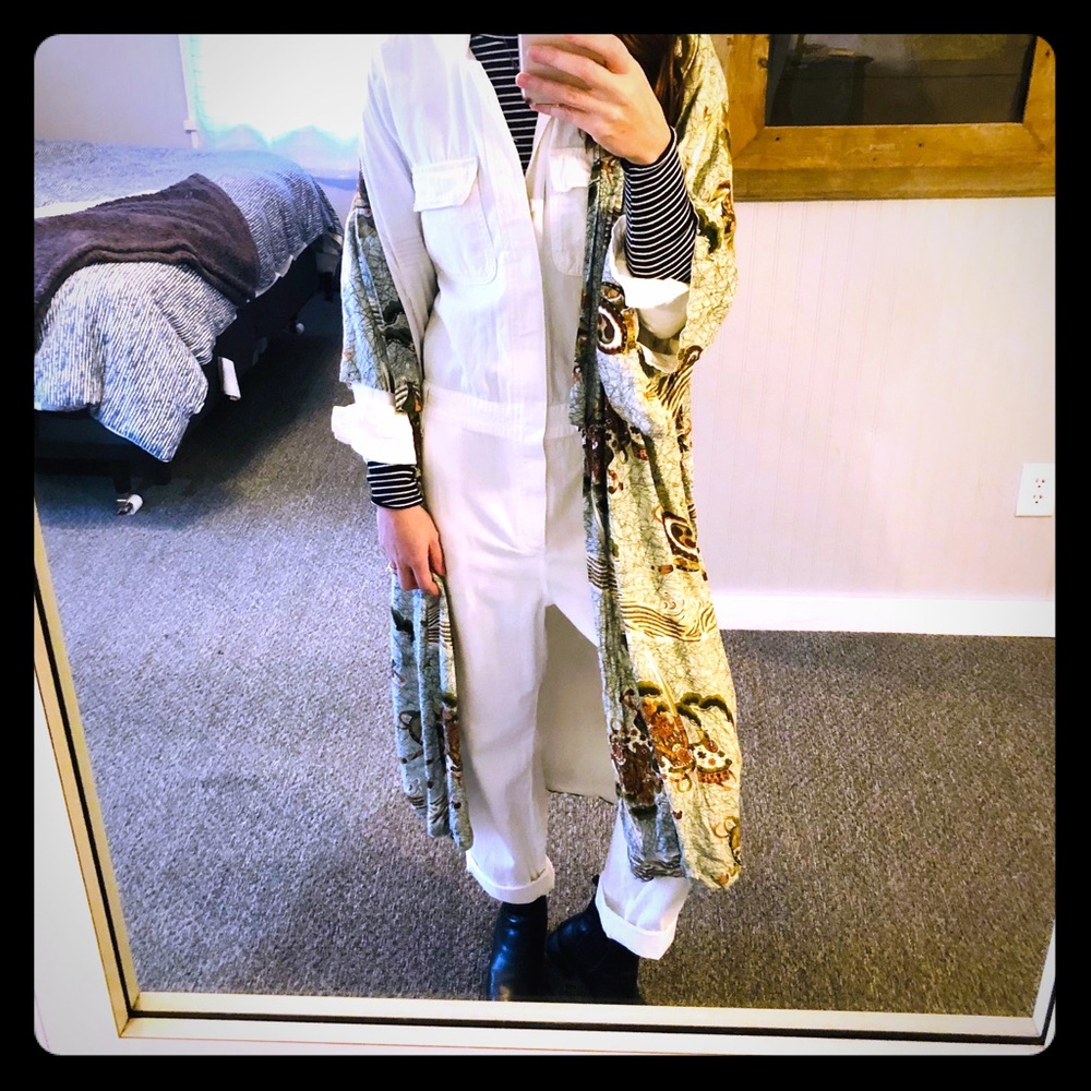 Lucky White Denim Coveralls Small NWT